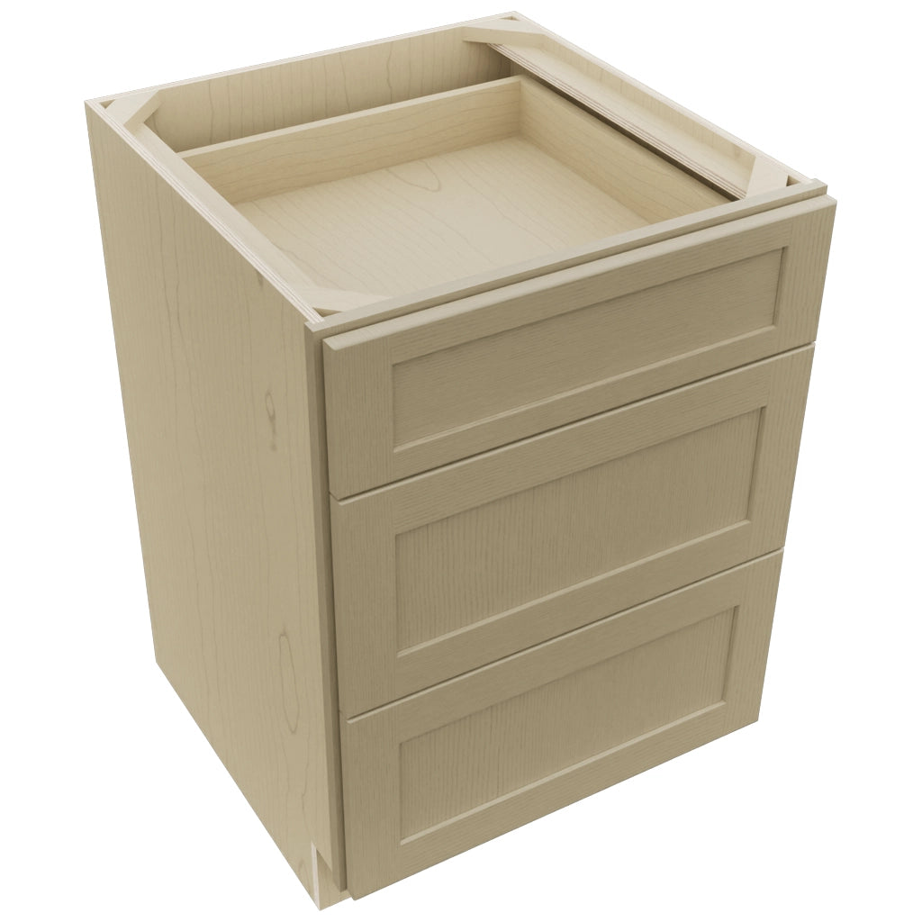 Fabuwood Galaxy Desert Oak DB24 Base 3 Drawers Cabinet, Top View