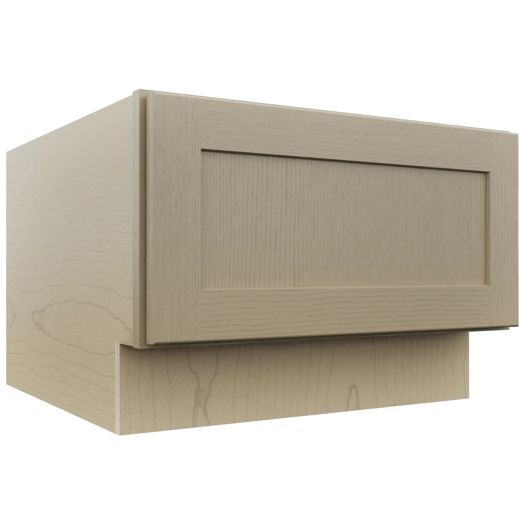 Fabuwood Galaxy Desert Oak DBS24 Base Bench Seat Cabinet, Front View