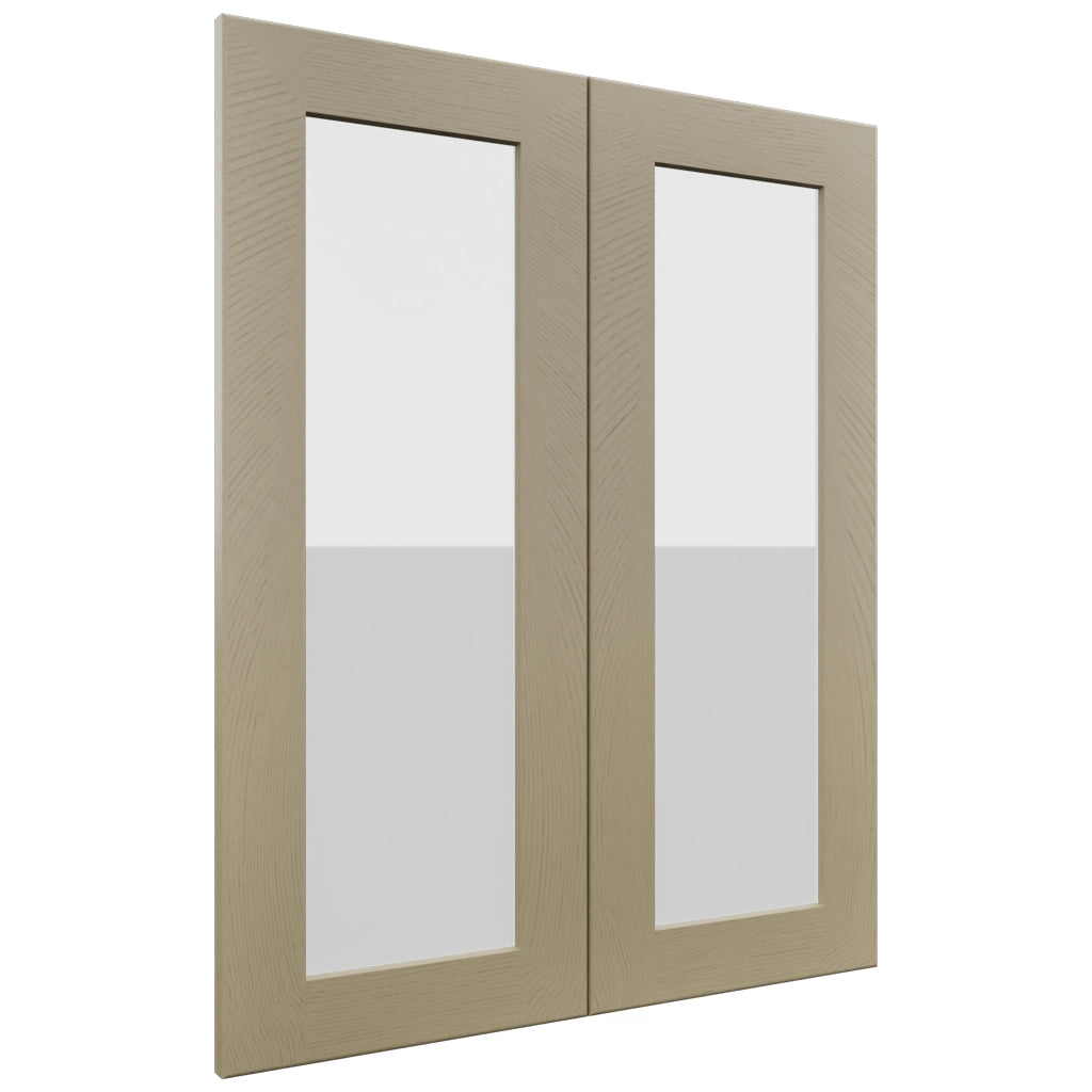 Fabuwood Galaxy Desert Oak DS GDW2430 Wall Glass Door, Front View