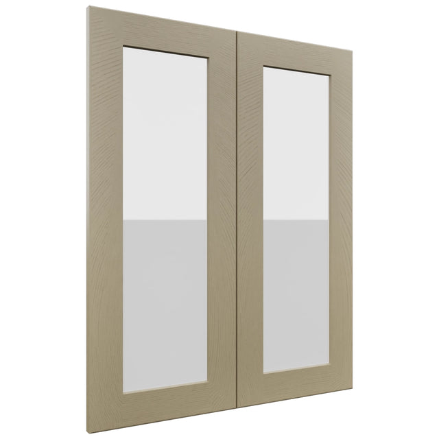 Fabuwood Galaxy Desert Oak DS GDW2430 Wall Glass Door, Front View