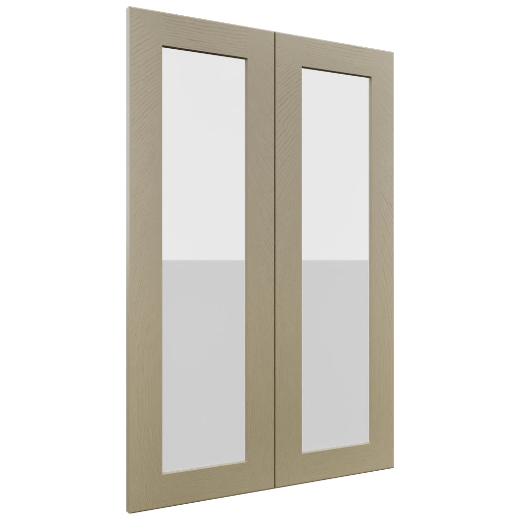 Fabuwood Galaxy Desert Oak DS GDW2436 Wall Glass Door, Front View