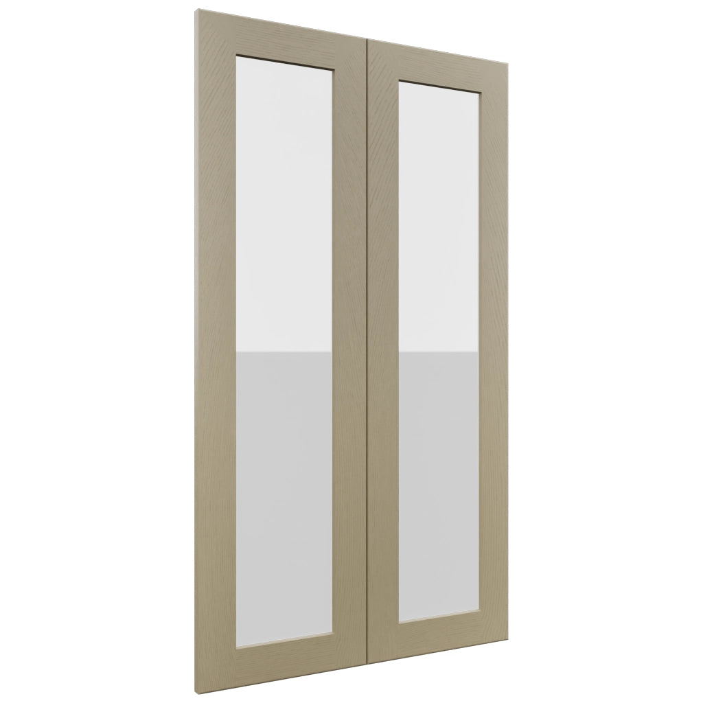 Fabuwood Galaxy Desert Oak DS GDW2442 Wall Glass Door, Front View