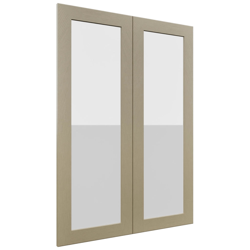 Fabuwood Galaxy Desert Oak DS GDW3042 Wall Glass Door, Front View