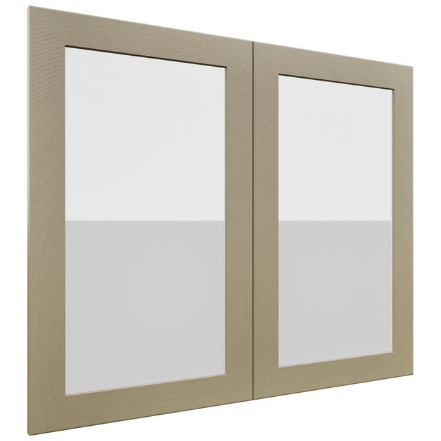 Fabuwood Galaxy Desert Oak DS GDW3630 Wall Glass Door, Front View