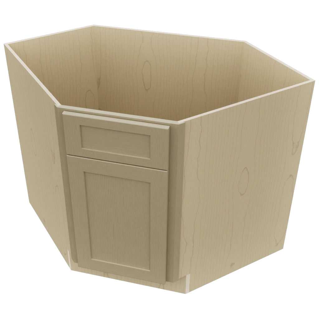 Fabuwood Galaxy Desert Oak DSB36 Base Corner Diagonal Sink Cabinet, Top View