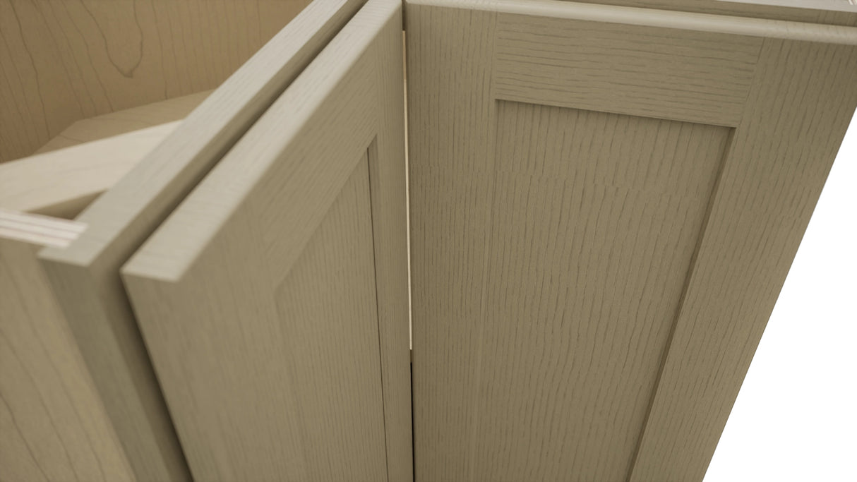 Fabuwood Galaxy Desert Oak ERB36 Base Corner Easy Reach Cabinet, Detail View