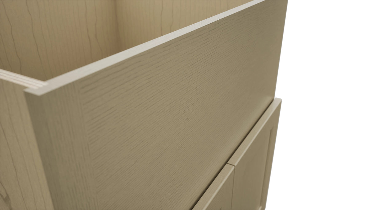 Fabuwood Galaxy Desert Oak FS30 Base Farm Sink Cabinet, Detail View