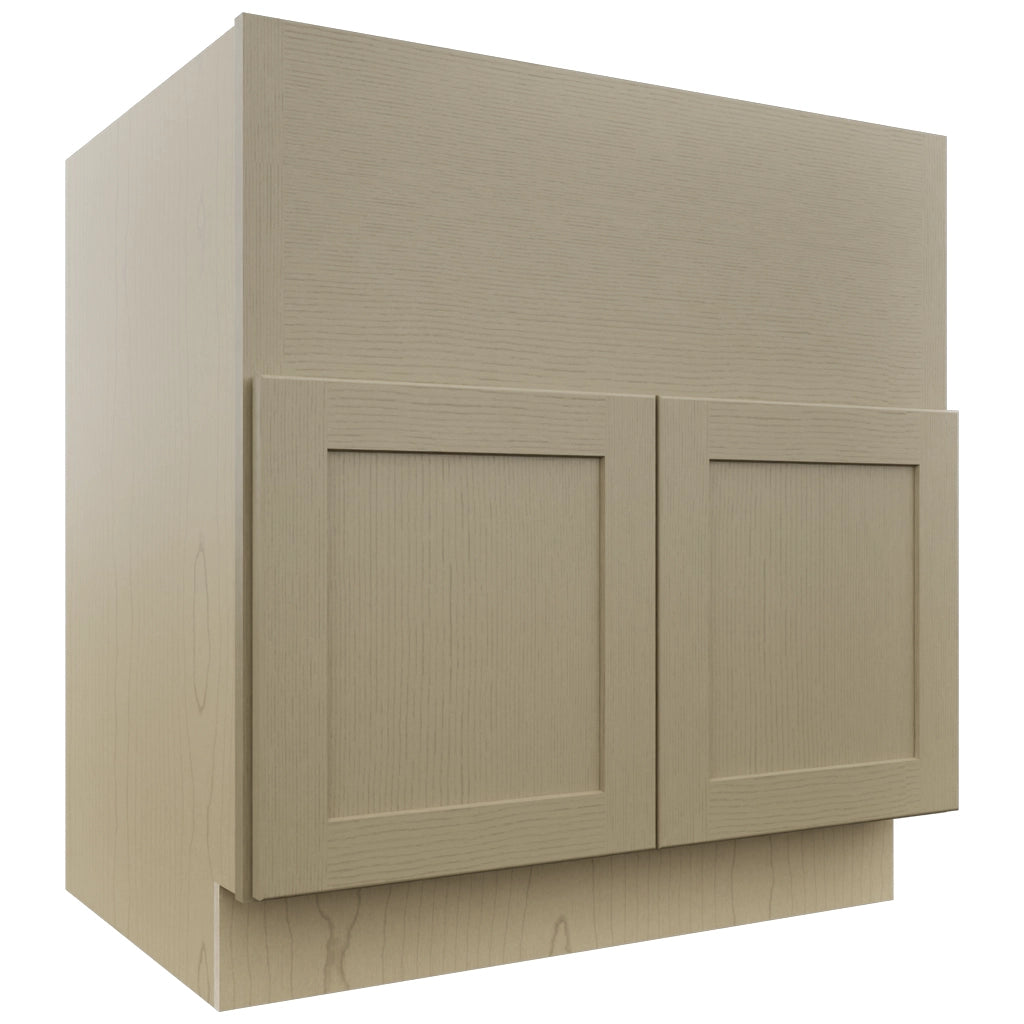 Fabuwood Galaxy Desert Oak FS33 Base Farm Sink Cabinet, Front View