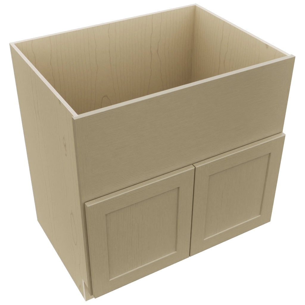 Fabuwood Galaxy Desert Oak FS33 Base Farm Sink Cabinet, Top View