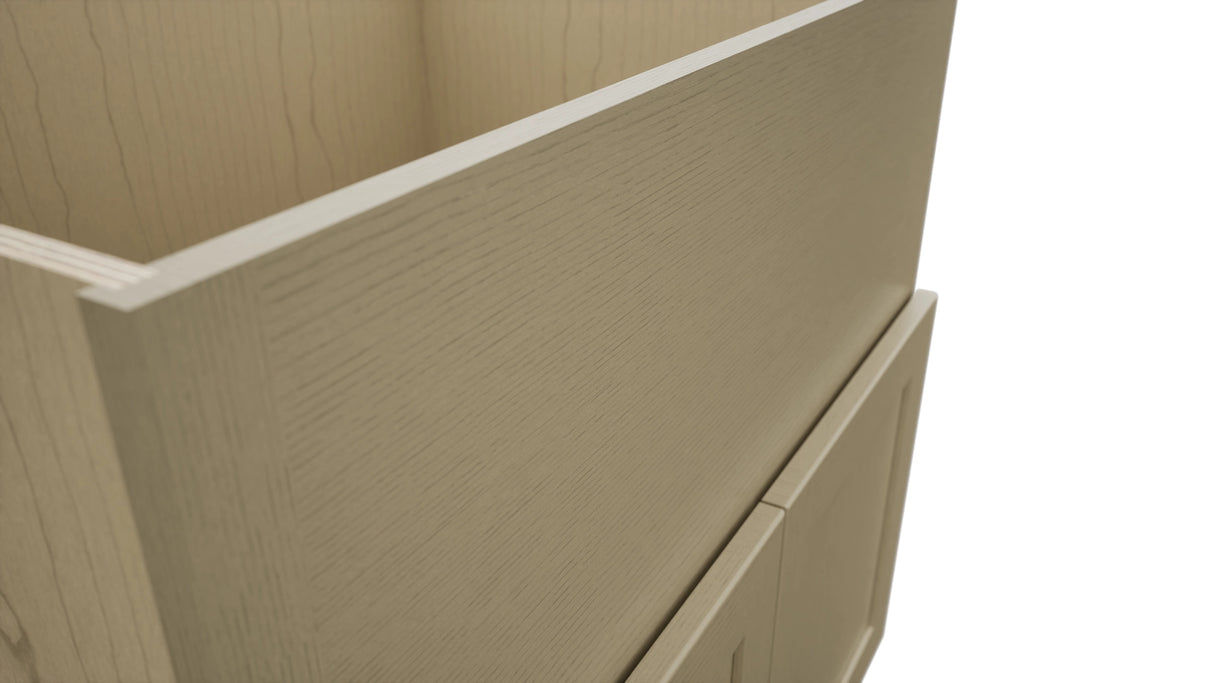Fabuwood Galaxy Desert Oak FS33 Base Farm Sink Cabinet, Detail View
