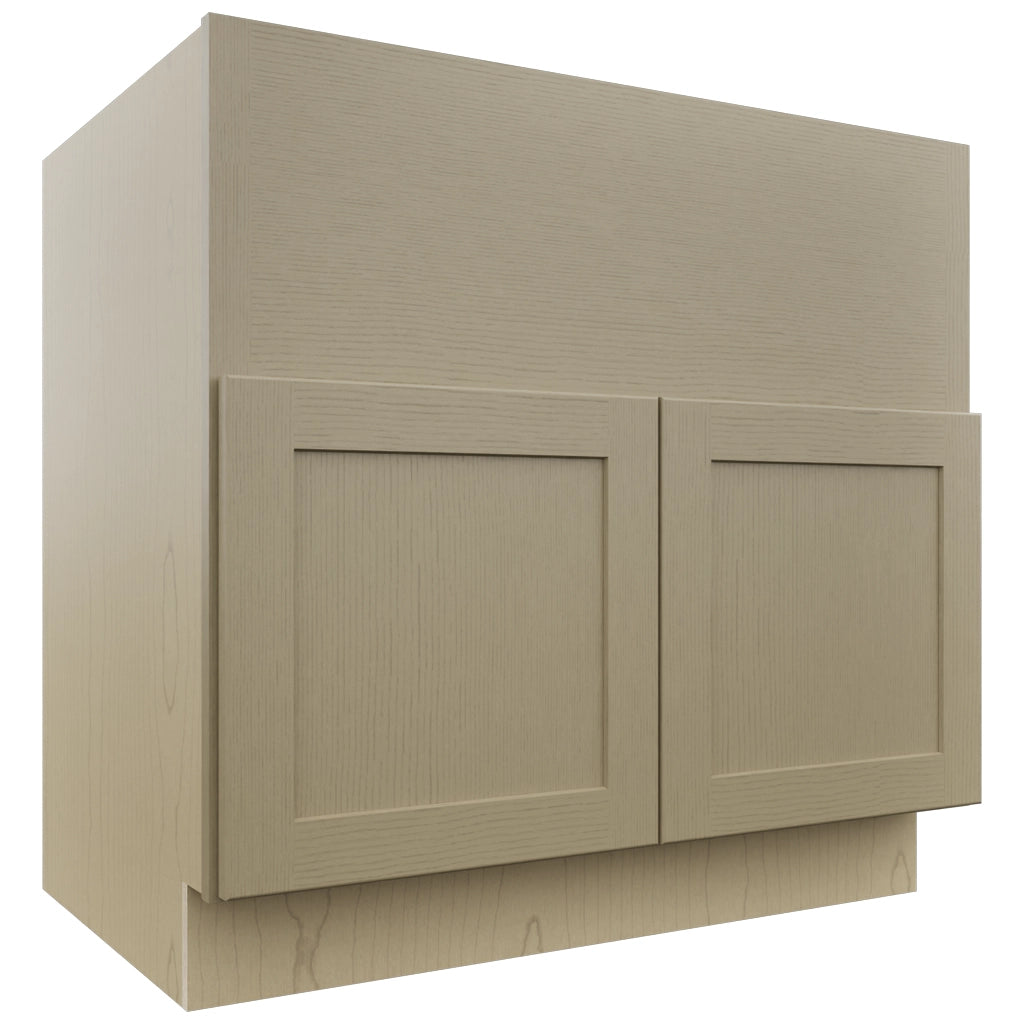 Fabuwood Galaxy Desert Oak FS36 Base Farm Sink Cabinet, Front View
