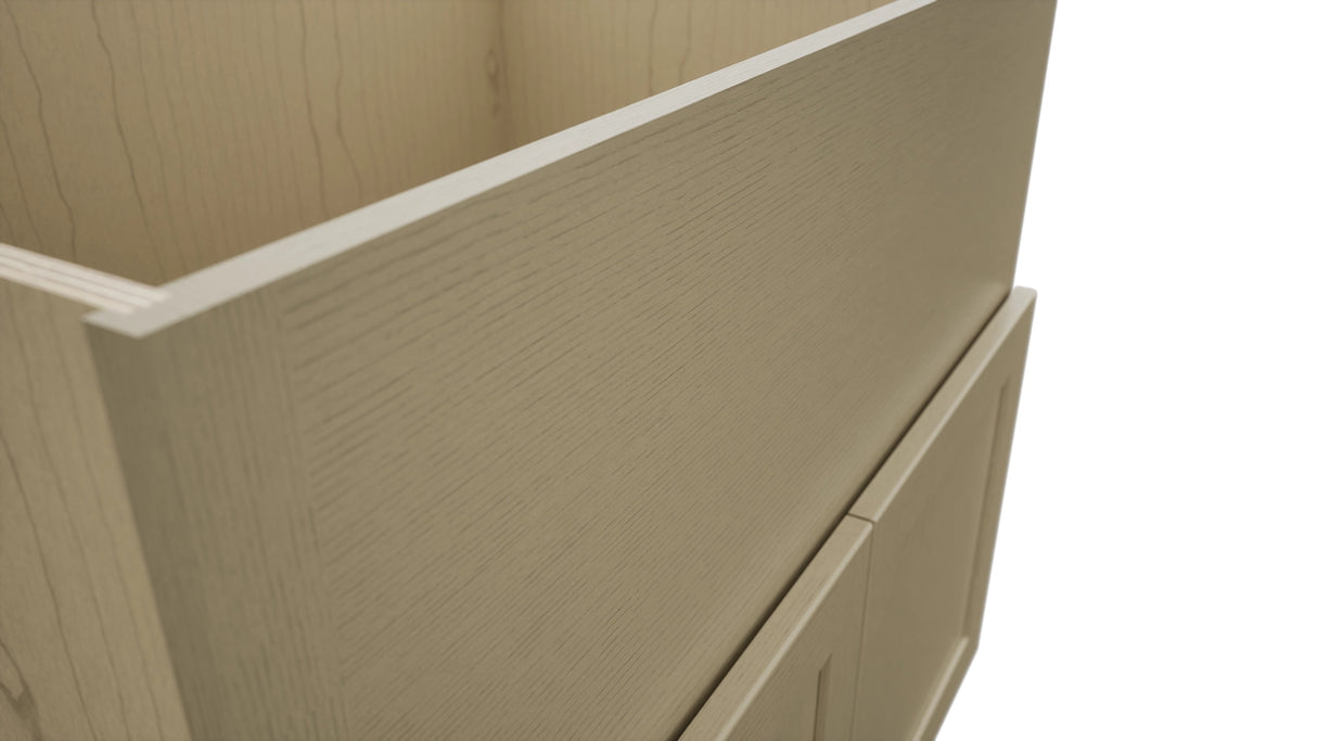 Fabuwood Galaxy Desert Oak FS36 Base Farm Sink Cabinet, Detail View