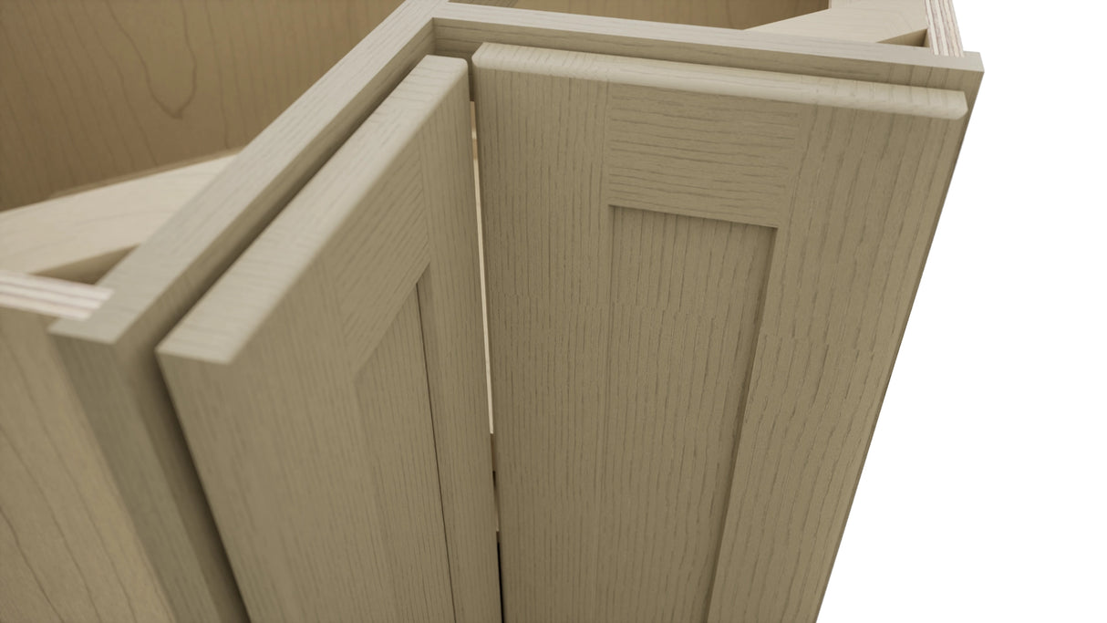 Fabuwood Galaxy Desert Oak LSB33 Base Corner Lazy Susan Cabinet, Detail View