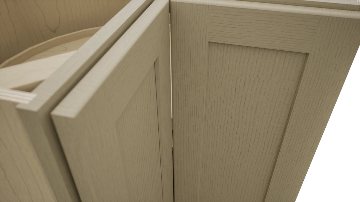 Fabuwood Galaxy Desert Oak LSB36 Base Corner Lazy Susan Cabinet, Detail View