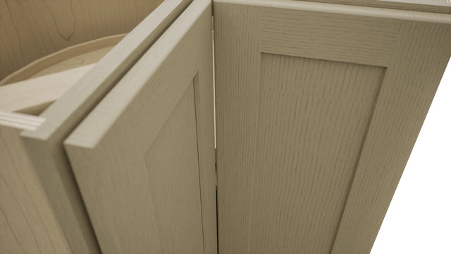 Fabuwood Galaxy Desert Oak LSB36 Base Corner Lazy Susan Cabinet, Detail View