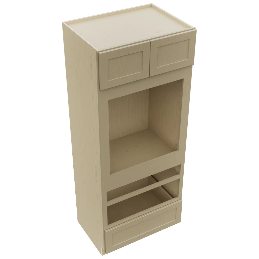 Fabuwood Galaxy Desert Oak OC3384D Tall Oven Cabinet Double, Top View