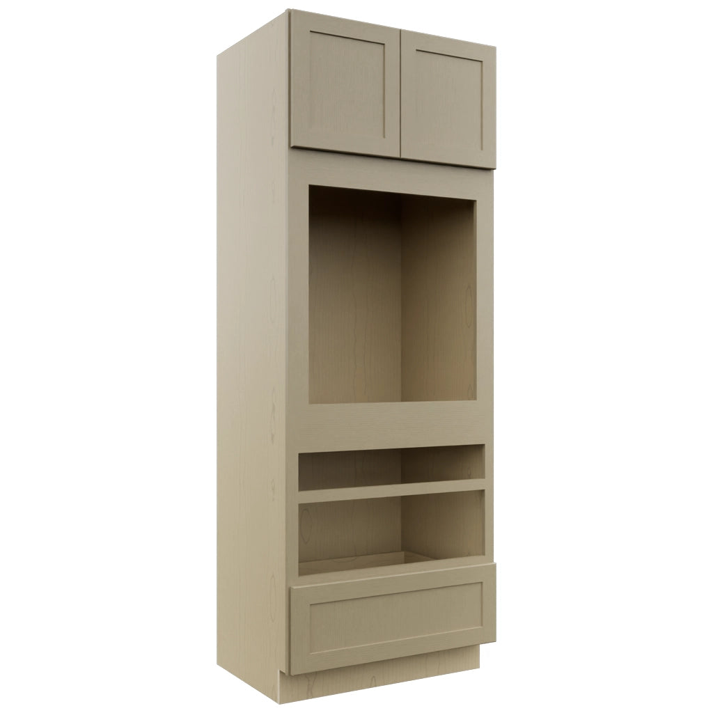 Fabuwood Galaxy Desert Oak OC3390D Tall Oven Cabinet Double, Front View