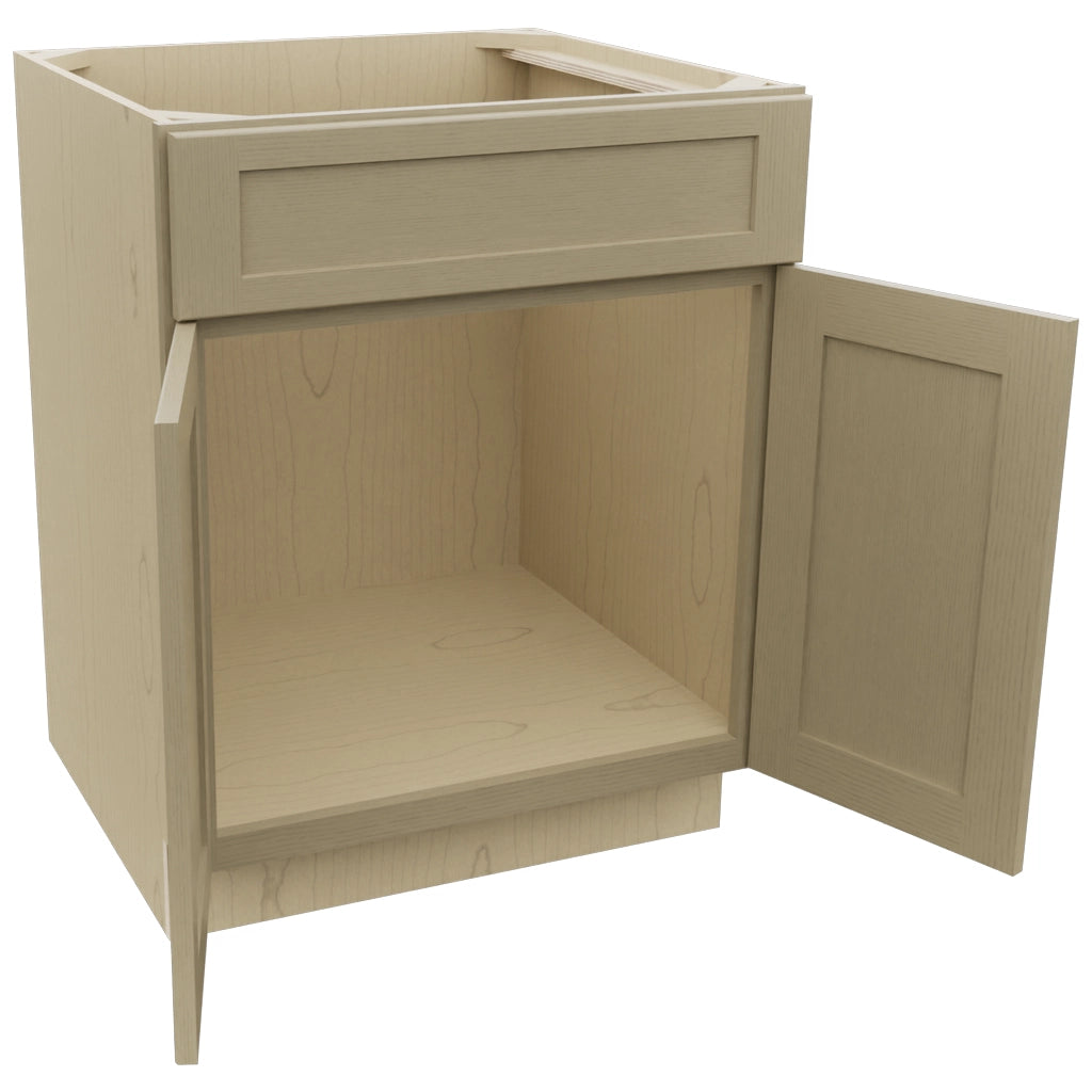 Fabuwood Galaxy Desert Oak SB27 Base Sink Cabinet, Open View