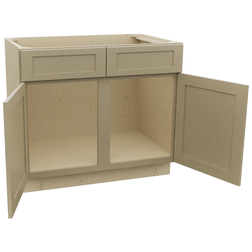 Fabuwood Galaxy Desert Oak SB39 Base Sink Cabinet, Open View
