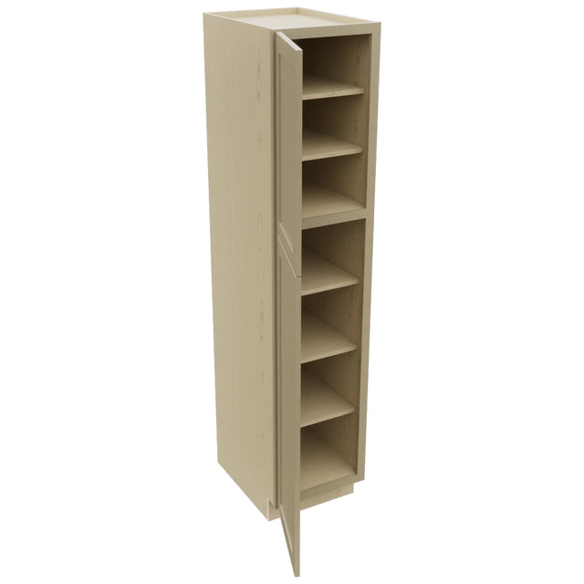Fabuwood Galaxy Desert Oak TP182484 Tall Pantry Cabinet, Open View