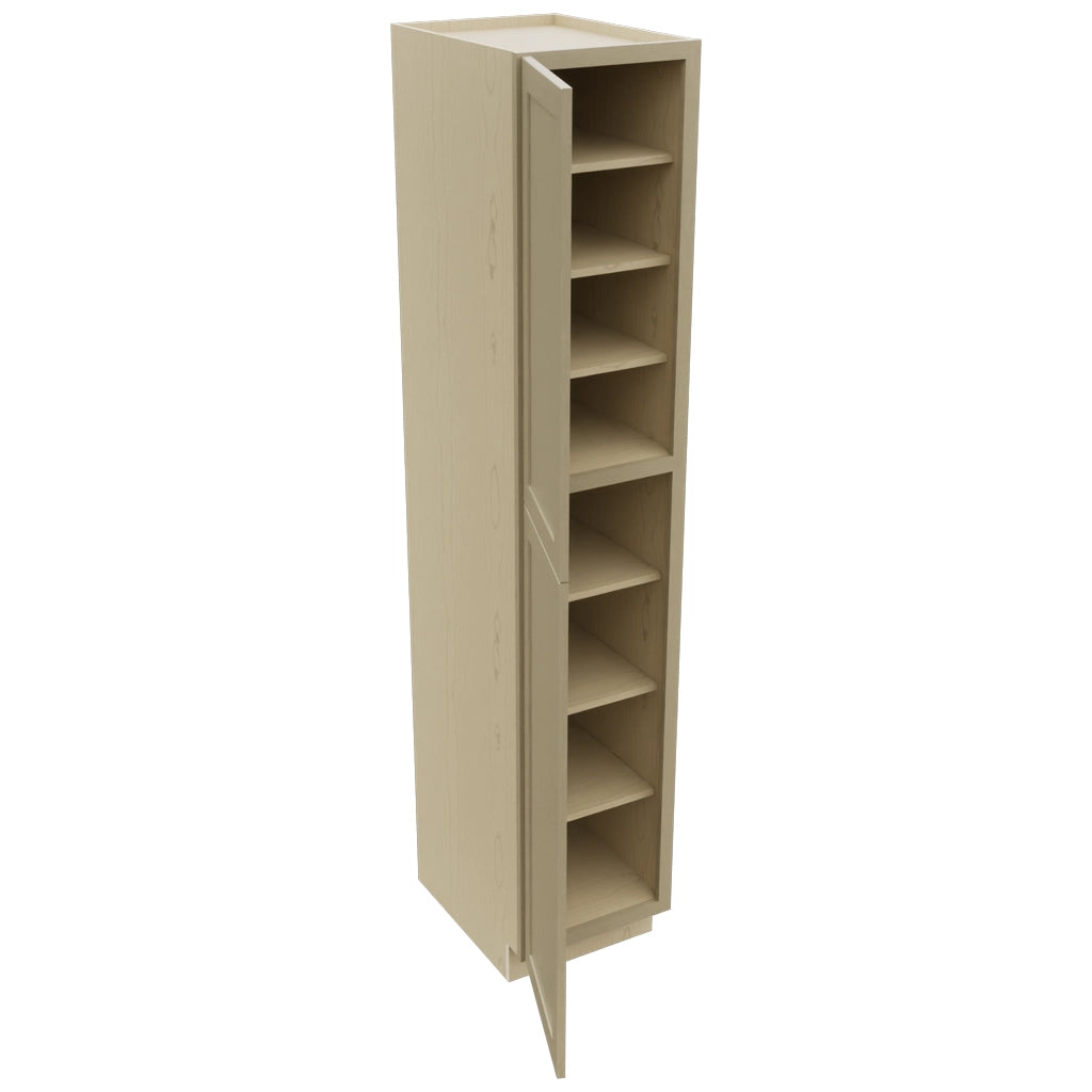 Fabuwood Galaxy Desert Oak TP182493 Tall Pantry Cabinet, Open View