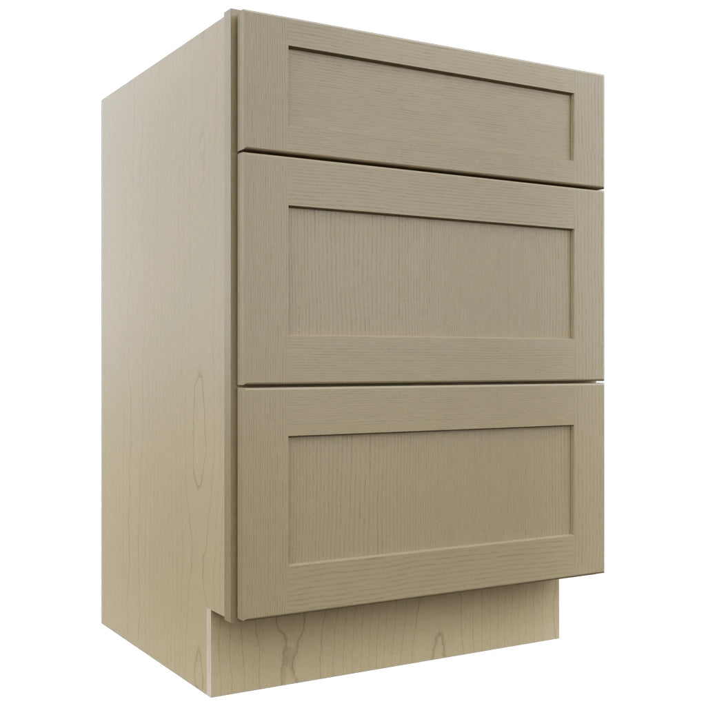 Fabuwood Galaxy Desert Oak VDB24-34 Vanity Drawer Cabinet, Front View