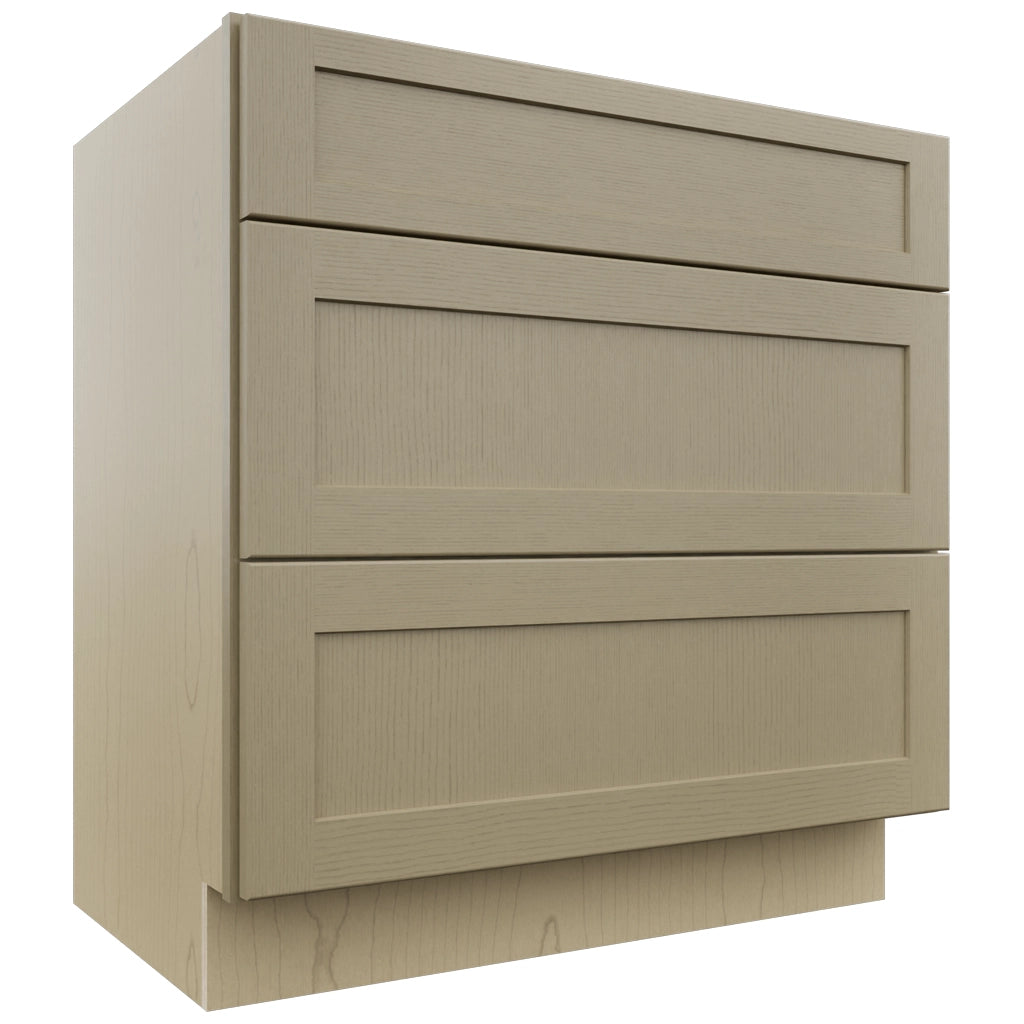 Fabuwood Galaxy Desert Oak VDB33-34 Vanity Drawer Cabinet, Front View