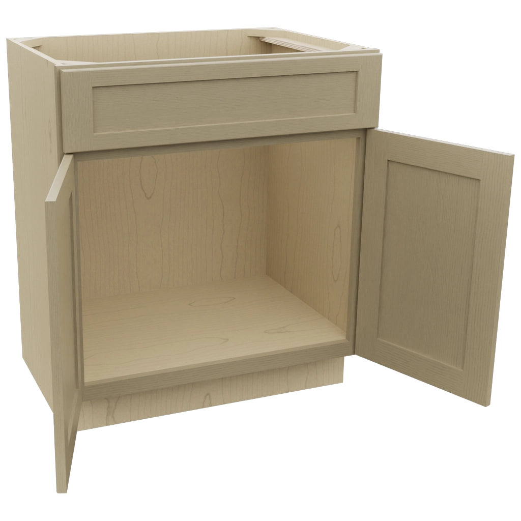 Fabuwood Galaxy Desert Oak VSB30-34 Vanity Sink Cabinet, Open View