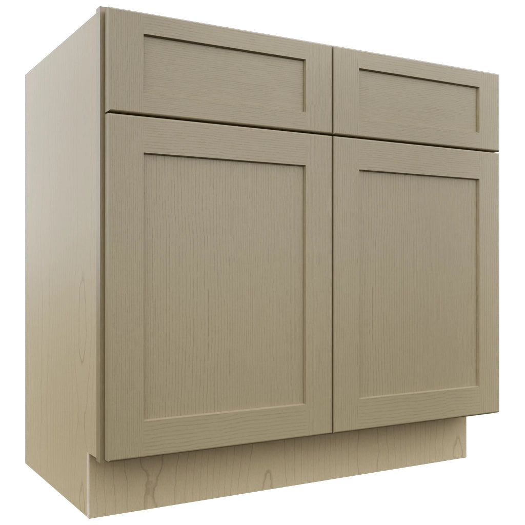Fabuwood Galaxy Desert Oak VSB36-34 Vanity Sink Cabinet, Front View
