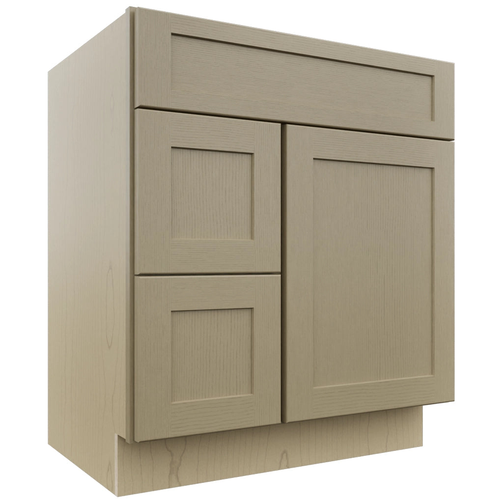 Fabuwood Galaxy Desert Oak VSD36DL Vanity Combo Cabinet, Front View