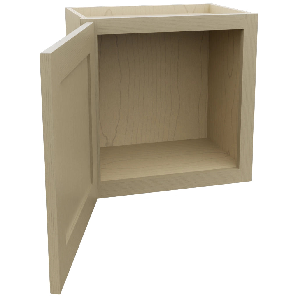 Fabuwood Galaxy Desert Oak W1818 Wall Standard Cabinet, Open View