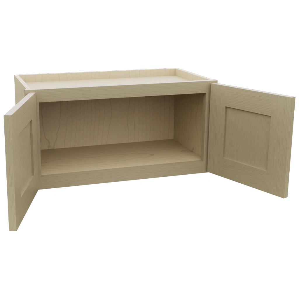 Fabuwood Galaxy Desert Oak W2412 Wall Standard Cabinet, Open View