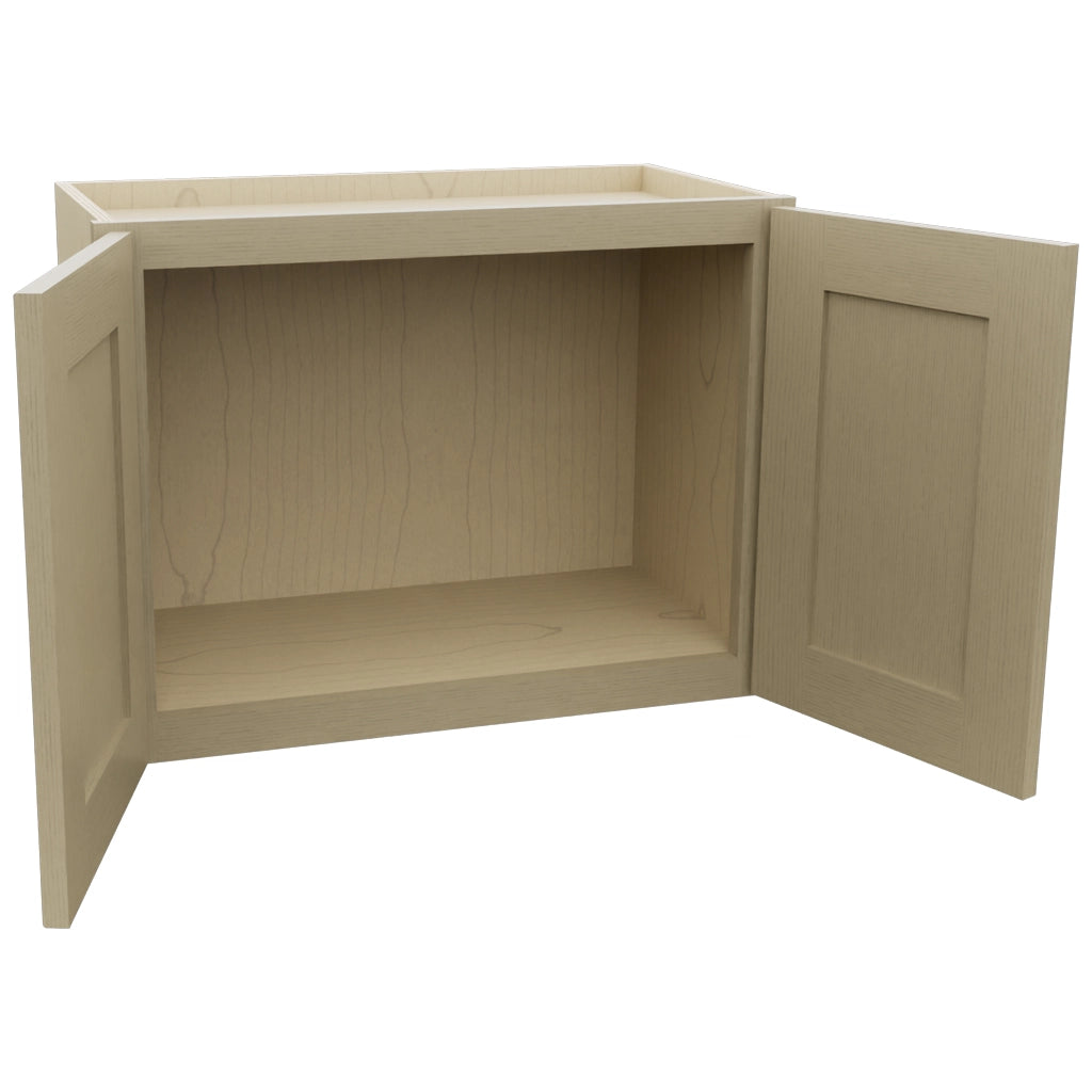 Fabuwood Galaxy Desert Oak W2418 Wall Standard Cabinet, Open View
