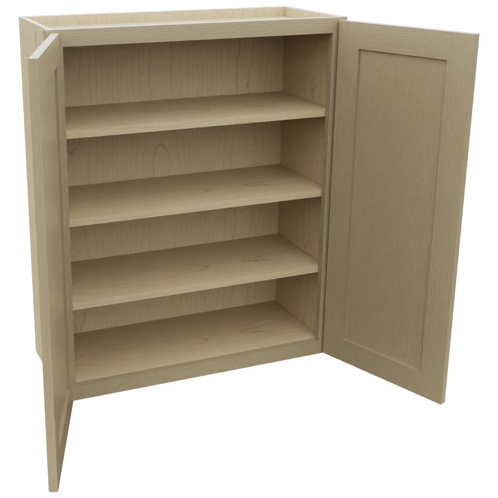 Fabuwood Galaxy Desert Oak W3036 Wall Standard Cabinet, Open View