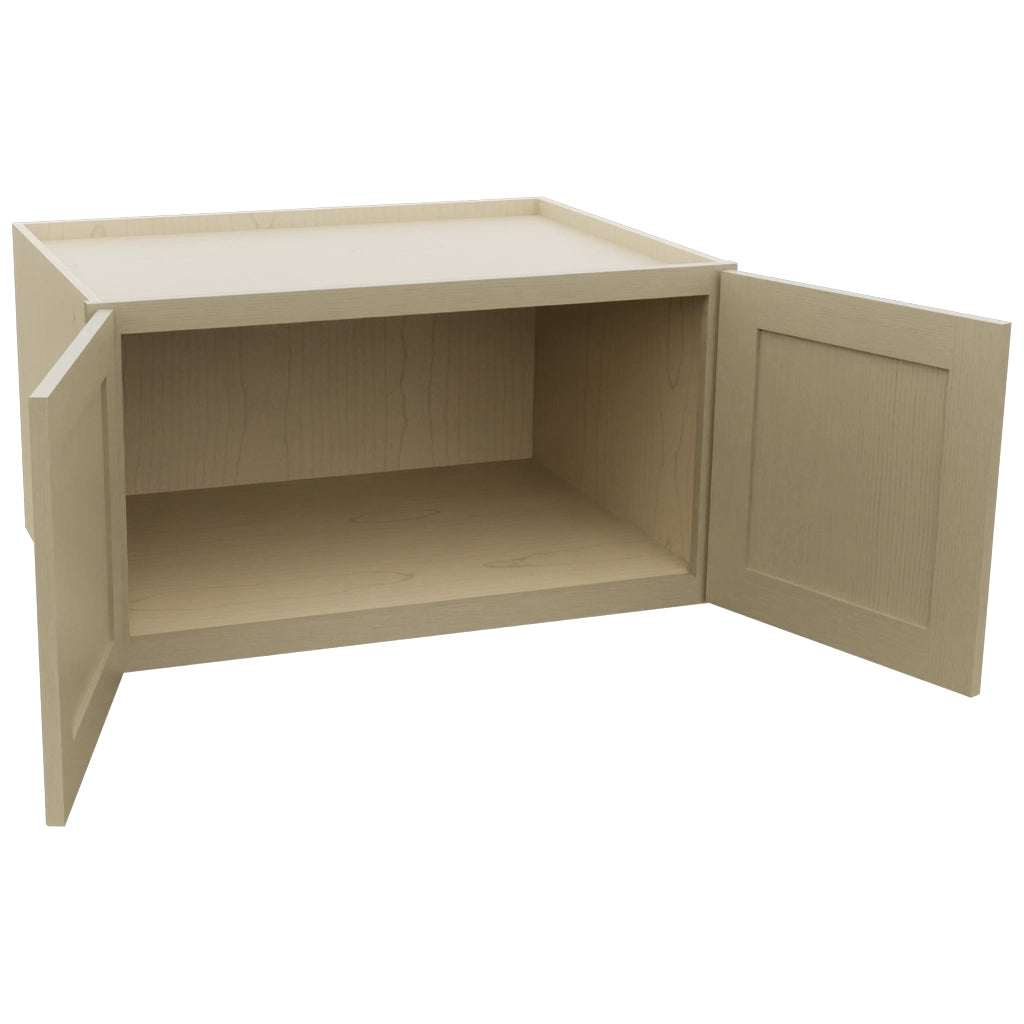 Fabuwood Galaxy Desert Oak W331824 Wall Deep Cabinet, Open View