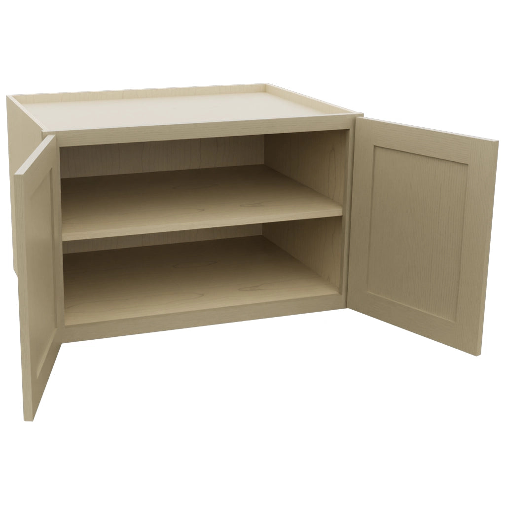 Fabuwood Galaxy Desert Oak W332124 Wall Deep Cabinet, Open View