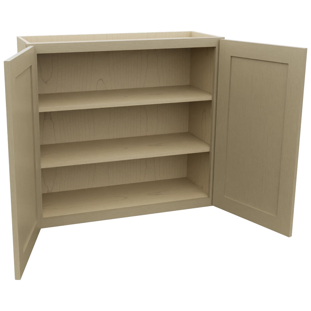 Fabuwood Galaxy Desert Oak W3330 Wall Standard Cabinet, Open View