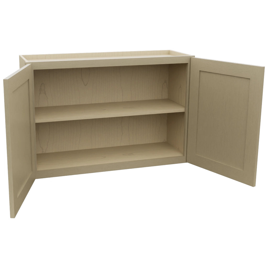 Fabuwood Galaxy Desert Oak W3624 Wall Standard Cabinet, Open View