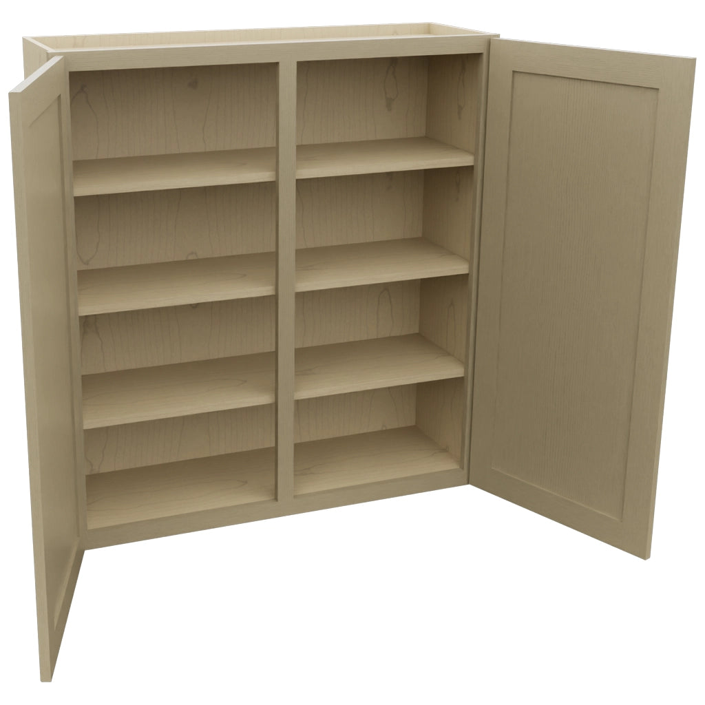 Fabuwood Galaxy Desert Oak W3942 Wall Standard Cabinet, Open View