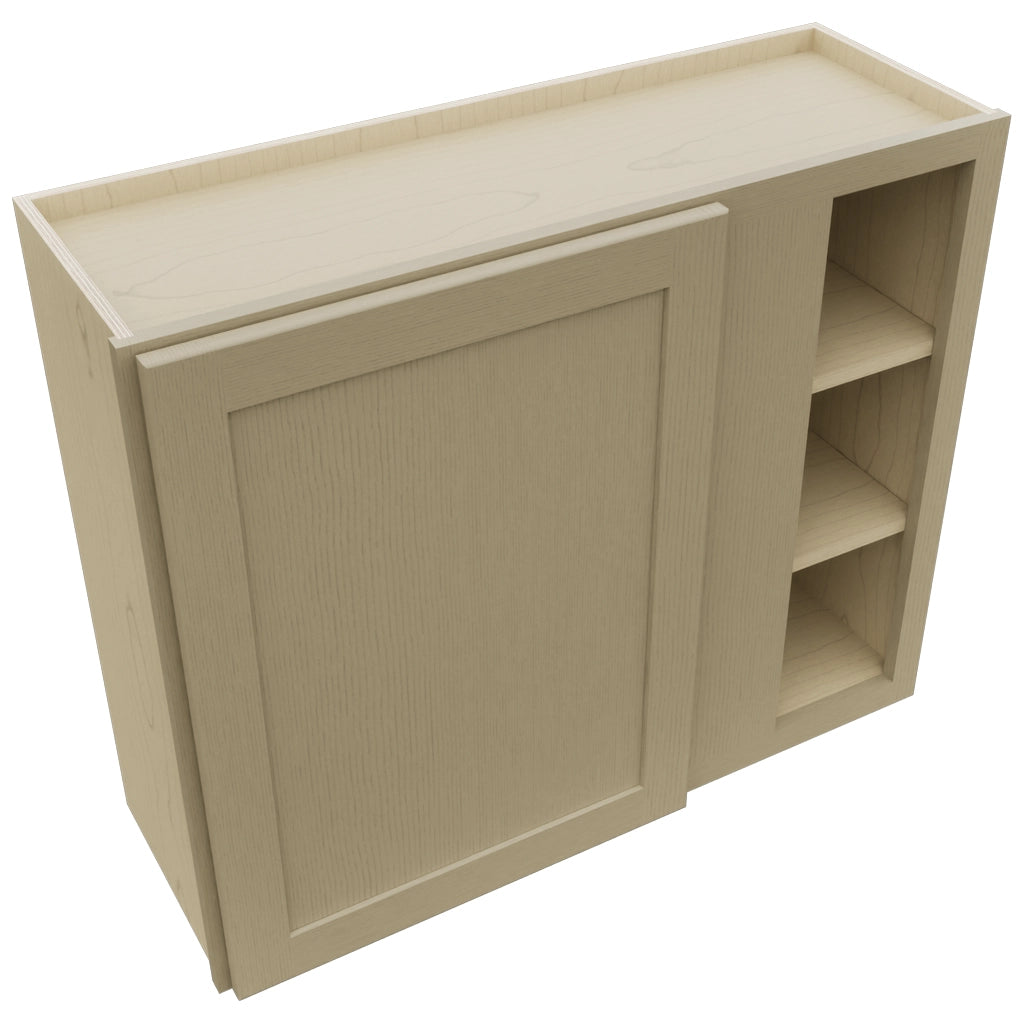 Fabuwood Galaxy Desert Oak WBC3630 Wall Corner Blind Cabinet, Top View