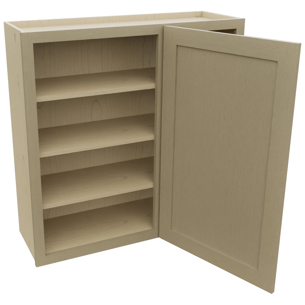Fabuwood Galaxy Desert Oak WBC3636 Wall Corner Blind Cabinet, Open View