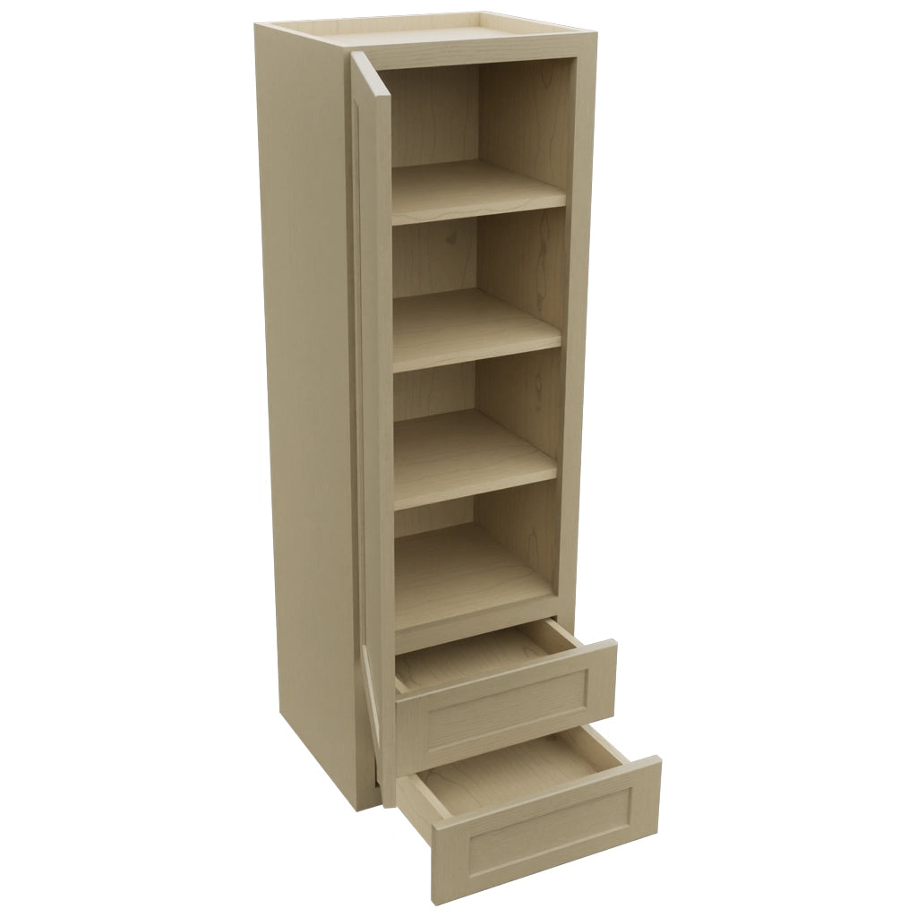 Fabuwood Galaxy Desert Oak WD1854 Wall Drawer Cabinet, Open View