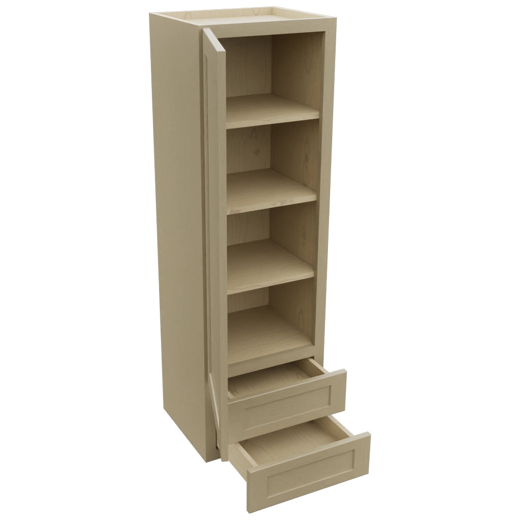 Fabuwood Galaxy Desert Oak WD1857 Wall Drawer Cabinet, Open View