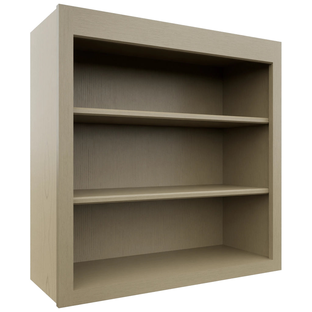 Fabuwood Galaxy Desert Oak WOS3030 Wall Open Shelf, Front View