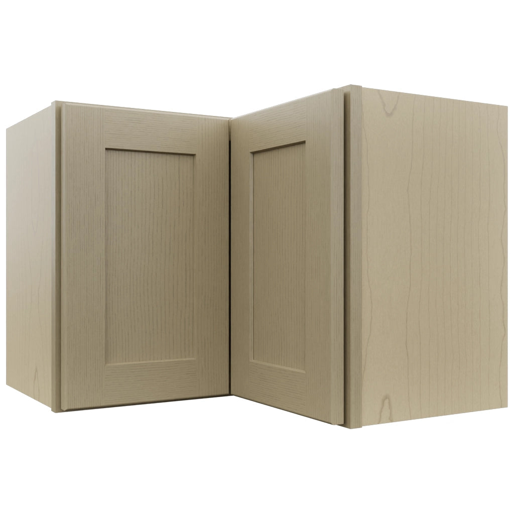 Fabuwood Galaxy Desert Oak WPC2418 Wall Corner Pie Cabinet, Front View