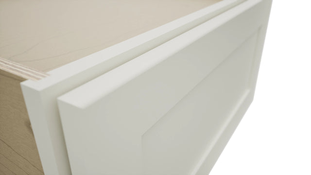 Fabuwood Galaxy Dove DBS24 Base Bench Seat Cabinet, Detail View