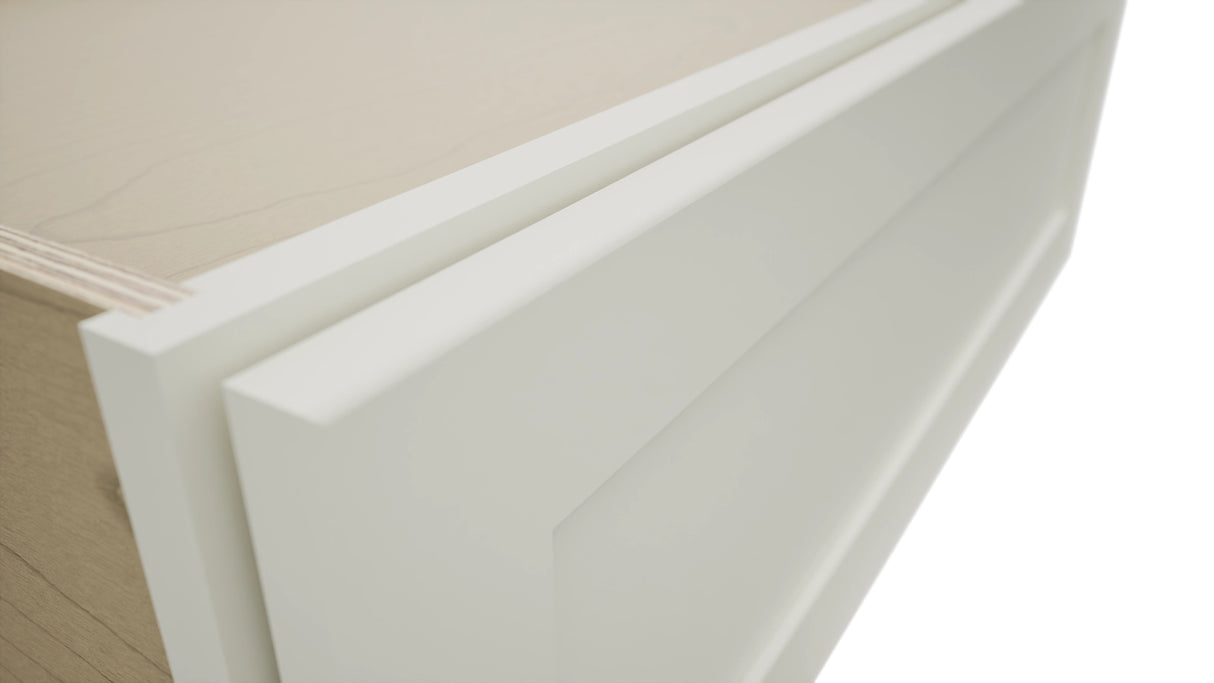 Fabuwood Galaxy Dove DBS36 Base Bench Seat Cabinet, Detail View