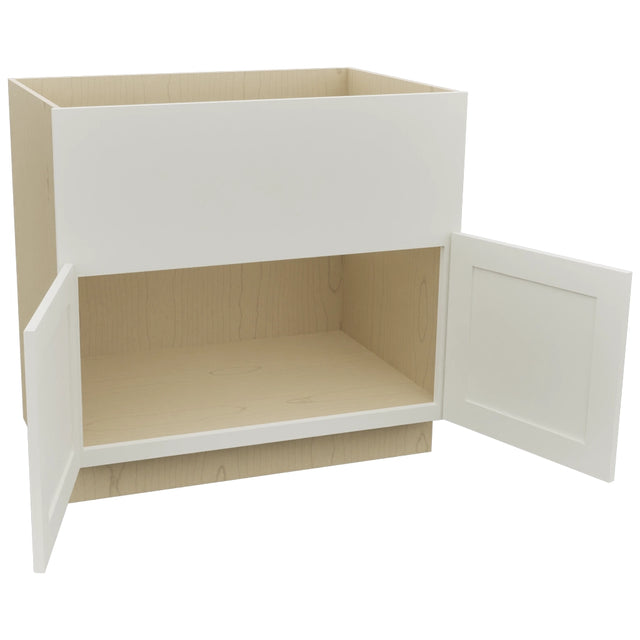 Fabuwood Galaxy Dove FS36 Base Farm Sink Cabinet, Open View