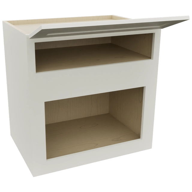 Fabuwood Galaxy Dove MC303021 Wall Microwave Cabinet, Open View