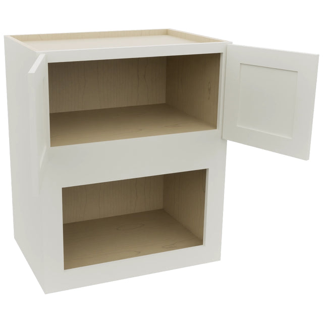 Fabuwood Galaxy Dove MC303621 Wall Microwave Cabinet, Open View